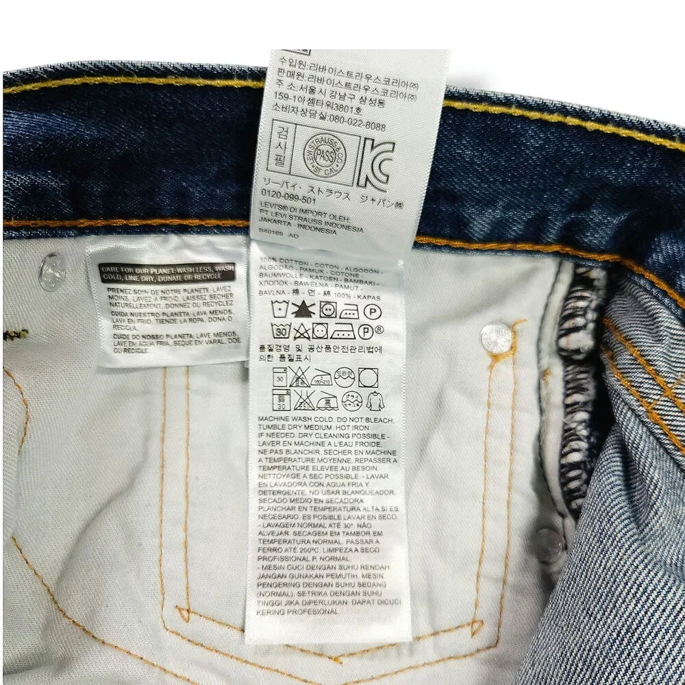 Levi’s 505 Regular Fit Straight Leg Jeans W40 L32 Dark Stonewash Zip Fly VTG Y2K